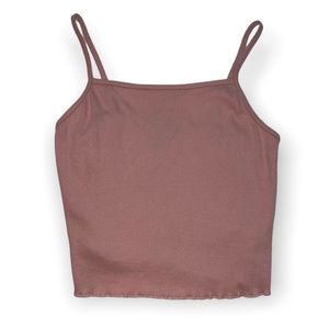 Forever 21 Pink Cropped Tank Top, Size S